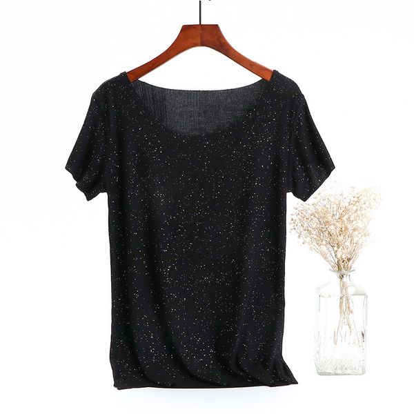 

tee high-quality classic european and american vintage pure cotton women's breathable t-shirt, White