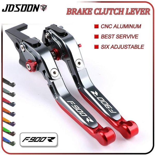 

for f900r f900 r f 900r 2021 cnc handle motorcycle adjustable brake clutch levers logo atv parts