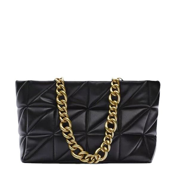 

evening bags large capacity crossbody bag women soft leather shoulder lady thicken chain tote female underarm hand