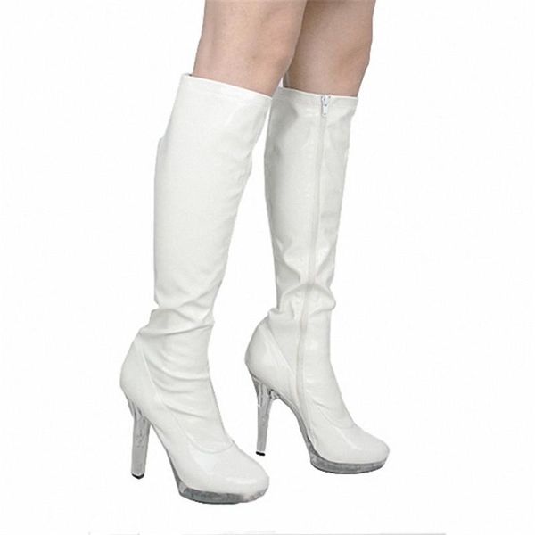 

boots six inches of over knee boots, fashion crystal stiletto heels, and women's skinny thighs 13cm, Black
