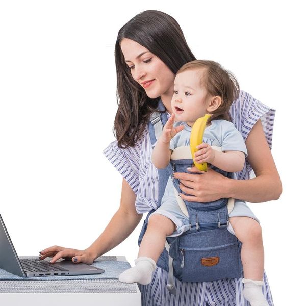 

muduo ergonomic baby carrier kangaroo child hip seat tool holder sling wrap backpacks travel activity gear carriers, slings &