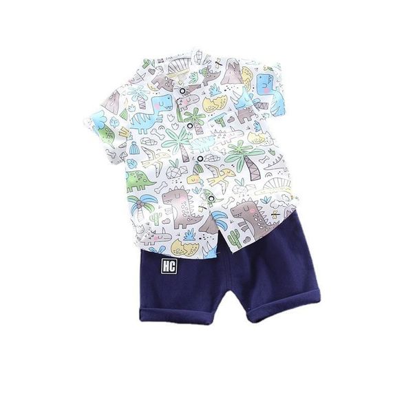 

clothing sets summer baby cotton clothes children boys girls cartoon t shirt shorts 2pcs/sets kids infant toddler casual sportswear, White