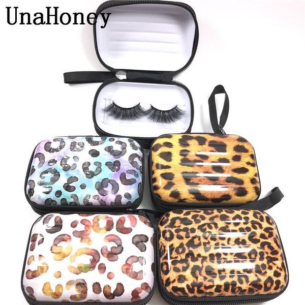 

mini leopard print christmas iron suitcase eyelashes packing box mink lash tray creative luggage style lashes storage case tool1
