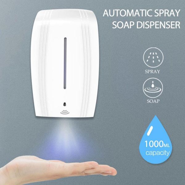 

liquid soap dispenser 1000ml automatic sensor mist spray hand disinfection wall-mounted dispensers for kitchen bathroom
