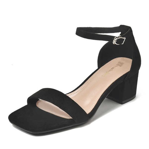 

shoes Casual Large women's 41-43 sandals fat mm widened Roman style one line fashion thick heel 8X0O WRWZ, Black