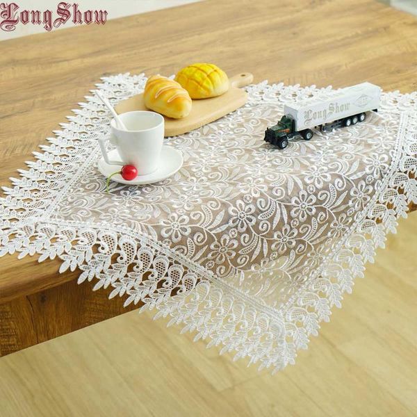 

table cloth 60x60cm square home el party embroidered polyester jacquard organza floral cover for micro-wave oven