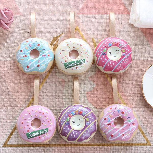 

10pcs wedding donut candy box baby full moon christening children's day european creativity pink boxes for packaging gift wrap