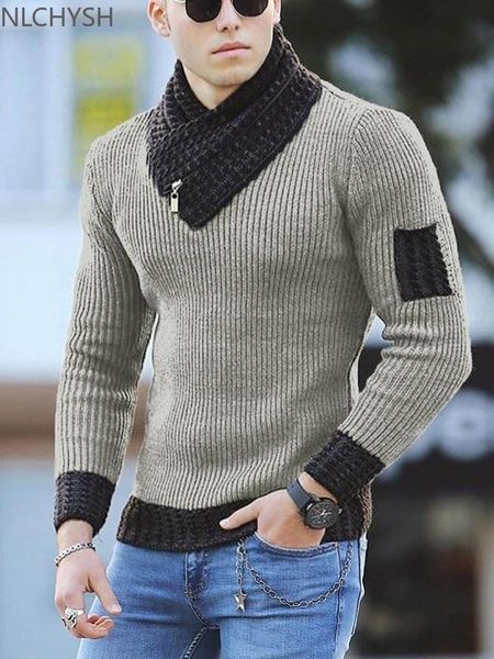 

men's sweaters fashion autumn men casual vintage style sweater wool turtleneck oversize 2021 winter warm cotton pullovers, White;black