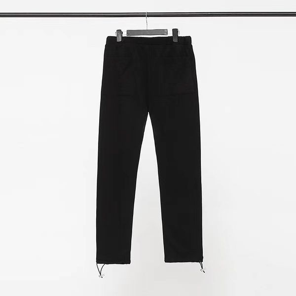 

fashion man simple loose tether sweatpants casual solid color pants jogging mens design elastic trousers matching styling, Black