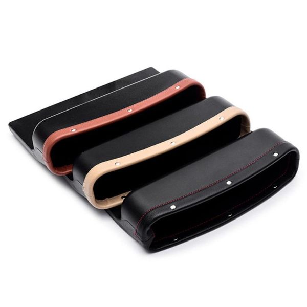 

car organizer universal seat crevice storage box pu leather cup holder auto gap side pocket for stowing tidying
