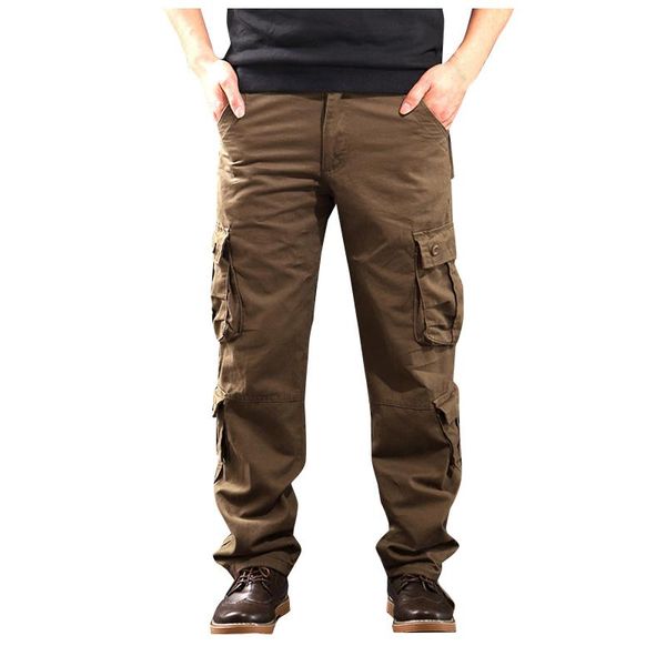 

men's pants cargo trousers for men 2021 clothing sports military style, Black