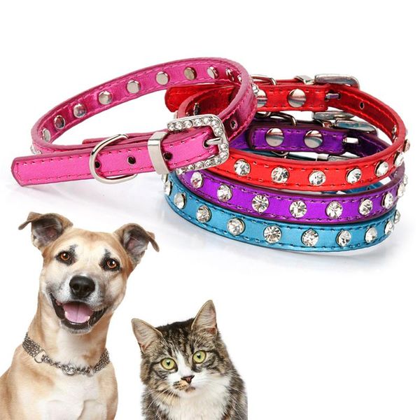 

cat collars & leads pet supplies dog collar adjustable cute harness pu for small medium large dogs neck ring