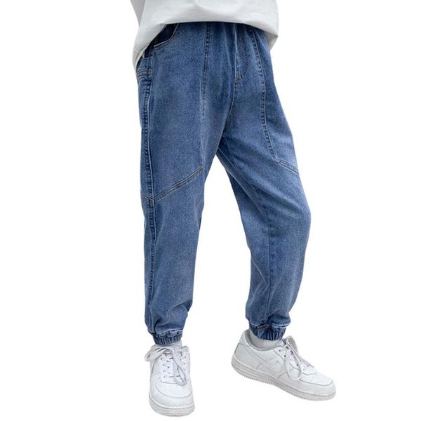 

jeans for boy solid color children's boys spring autumn kid casual style clothes 6 8 10 12 14, Blue