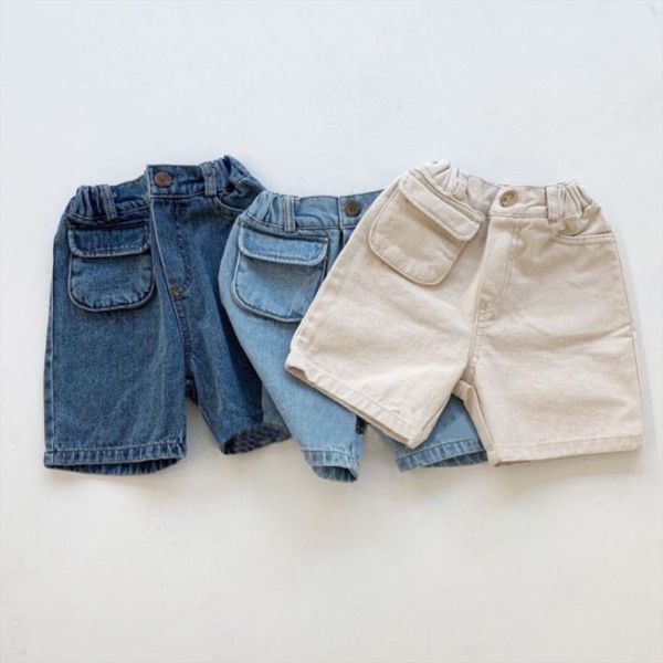 

wide leg vintage elastic loose denim pants cotton boy cloth, Blue