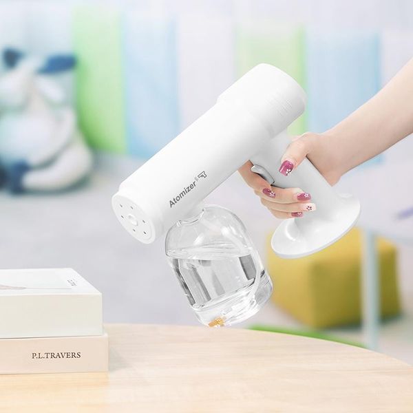 

smart home control 500ml usb charging nano atomization disinfection sprayer sanitizer machine portable blue light spray humidifiers office