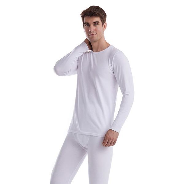 

men's thermal underwear winter men long johns set cotton autumn elastic thermo pullover & trousers clothing suits, Black;white