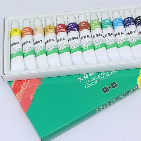 

gift sets 12ml 12/24 colors professional gouache paint tubes set draw painting pigment art drop
