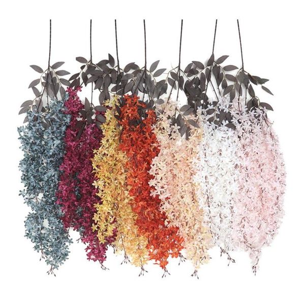 

decorative flowers & wreaths 120cm encrypted simulation lilac fake flower wedding wisteria decoration bouquet