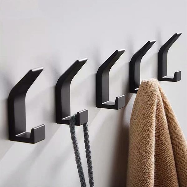

hangers & racks space aluminum double hook kitchen bathroom clothes living room coat bedroom robe hanger nordic style storage supplies