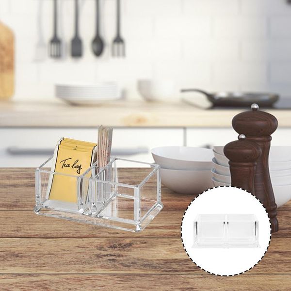 

storage boxes & bins 1pc coffee bags box el tea holder deskcards transparent