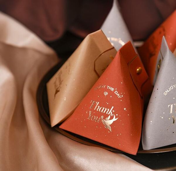 

gift wrap 50 pcs enjoy the day thank you triangular pyramid wedding favors candy boxes bomboniera party supplies box chocolate