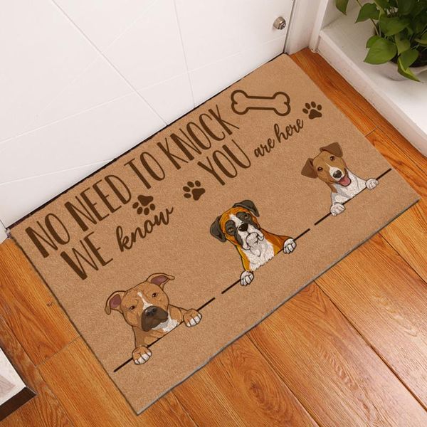 

carpets cartoon welcome mat entrance anti-slip doormats three dogs pattern hallway washable rug living room indoor floor carpet 40*60cm