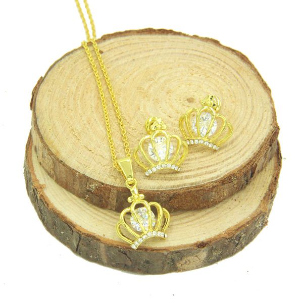 

new high-grade gold set jewelry necklace + earring set fashion accessories, Silver