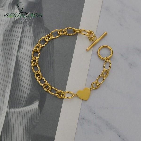

link, chain nextvance lovely stainless steel bracelet printed bangles love gold couple bracelets for women girl daily jewelry, Black