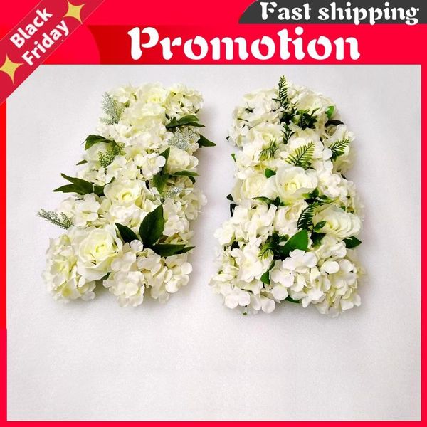 

party decoration 50cm wedding road cited arches flowers silk rose peony hydrangea diy arched door flower row window decor