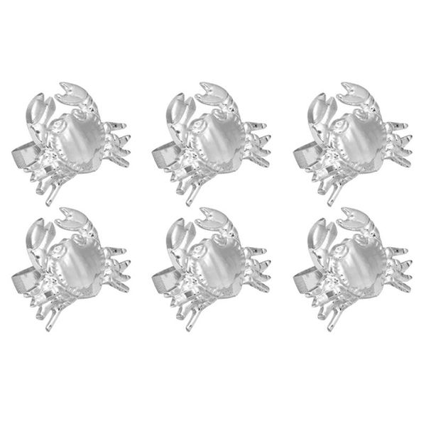 

napkin rings european creative ring, metal crab buckle, high-end el restaurant table ring (6 pcs)