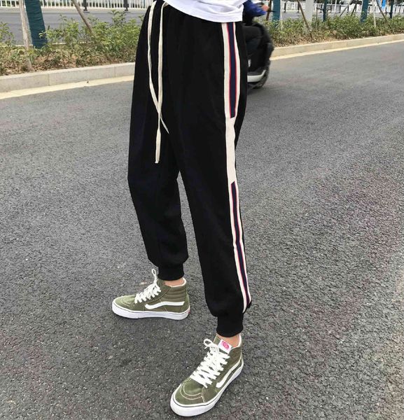 

men's pants 20ss selling mens fashion designer sweat details metal stitching classic design letters both sides seasons fit trousers tv0, Black
