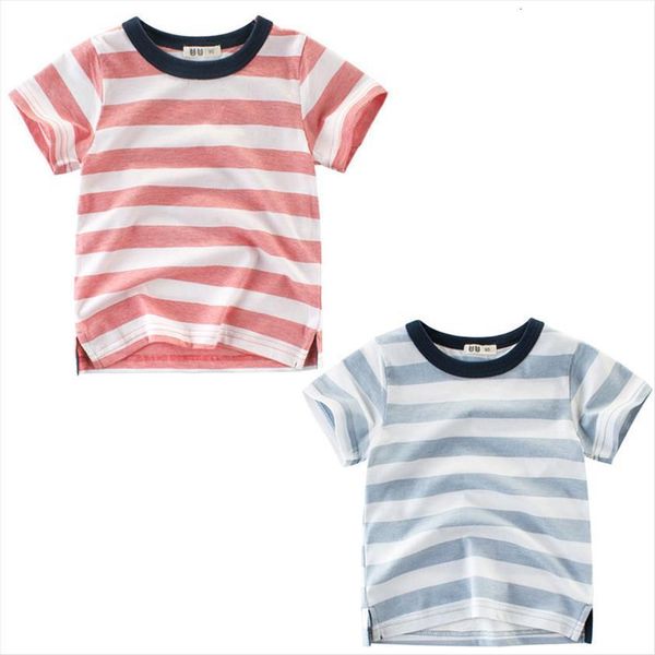 

summer striped children t shirts boys kids shirt designs teen clothing for baby girls, Blue