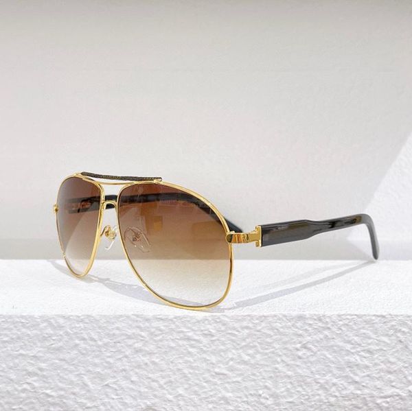 

sunglasses oval gold metal big frame brown ggray lens women's k09 k12 male glasses anti-uv400, White;black