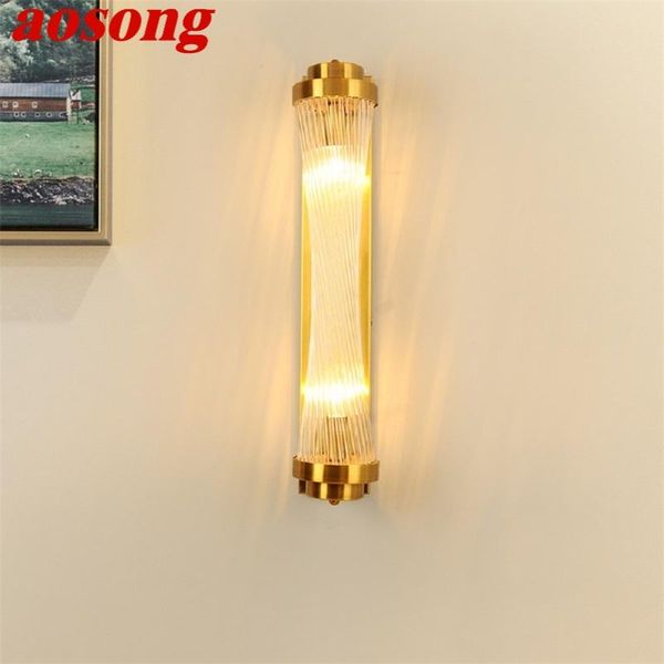 

wall lamps aosong indoor light sconces modern led gold fixture decorative for home bedroom