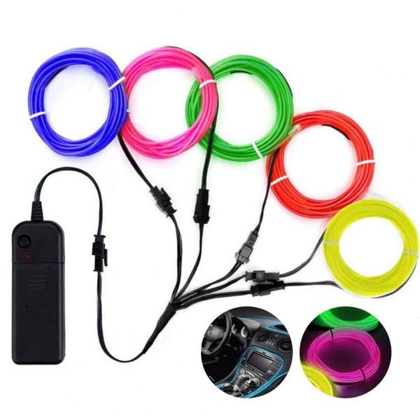 

party decoration 1m led glow cable el wire luminous car diy costumes for christmas halloween