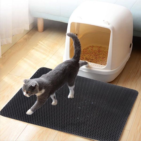 

cat beds & furniture 4 sizes litter mat eva double-layer cats trapper mats with waterproof bottom layer house bed supplies