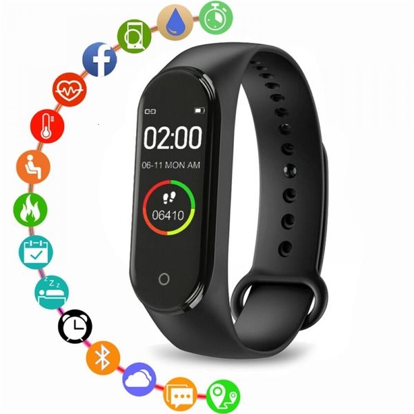 

m4 smart bracelet heart rate blood pressure monitor health clock waterproof women men kids sport fitness tracker digital watches