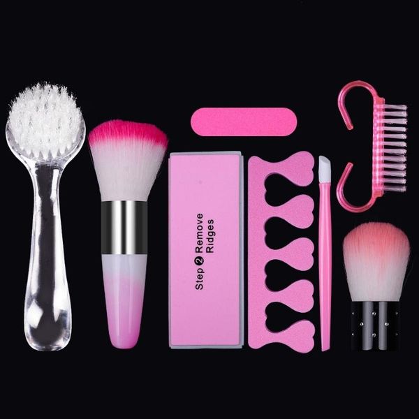 

nail art kits manicure polishing grinding tools set dust brush buffer block file
