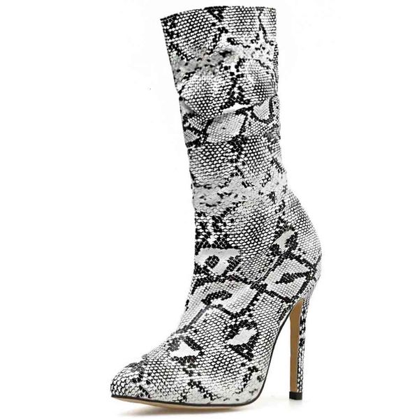 

boots female fashion mid calf high zipper thin heels party boots women brand classic shoes woman, Black