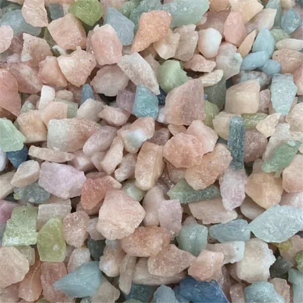 Dekoratif Nesneler Figürinler Doğal Pembe Morganit Gemstone Takı Yapımı Için DIY Bilezik Boncuk