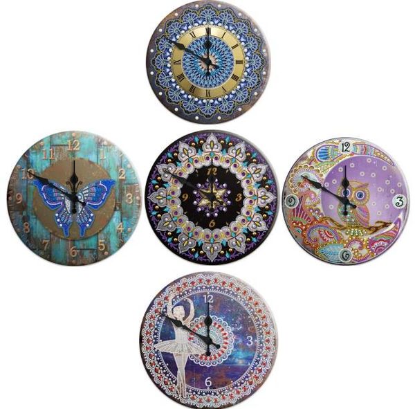 

wall clocks mandala diamond painting clock 5d metal tin signs embroidery cross stitch diy arts crafts bar pub signboard decor