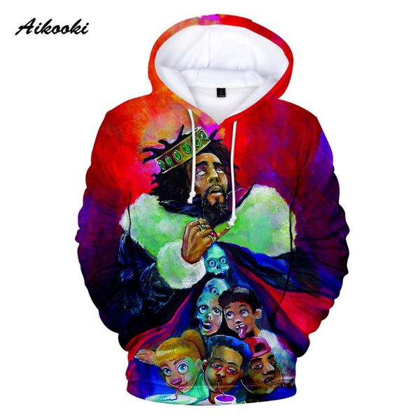 

men's hoodies & sweatshirts hoodie j.cloe kod 3d print streetwear singer hooded tracksuits harajuku famous star, Black