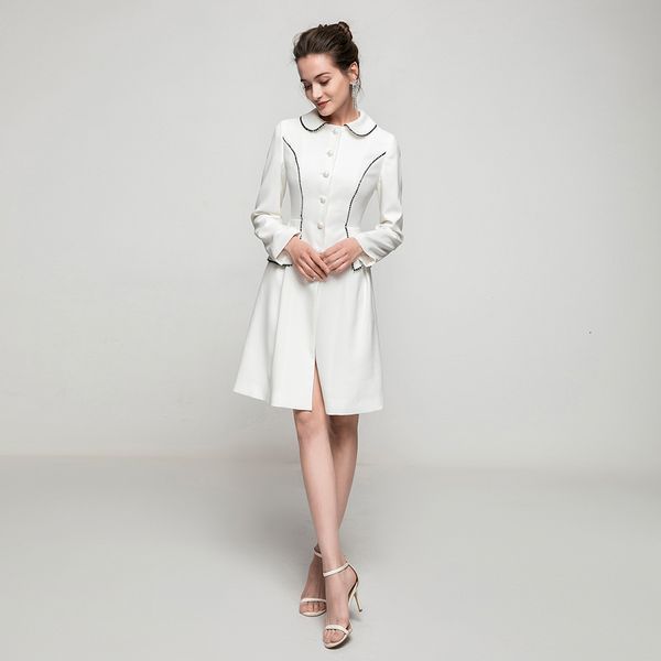 

classy spring fashion retro office thin bridesmaid dress, Black;gray