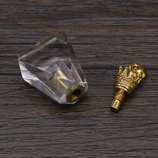 

charms natural stone perfume bottle pendant clear quartz essential oil diffuser for ms jewelry making exquisite gift, Bronze;silver