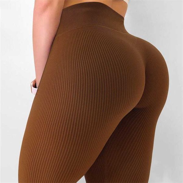 

chrleisure bubble butt leggings for fitness women leggins push up legging sport femme high waist 211215, Black