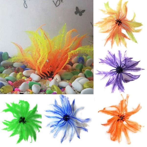 

decorations artificial fake coral akvaryum malzemeleri aquarium fish tank plastic grass decorative decoration dekor
