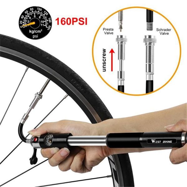 

bike pumps pump high pressure bicycle tire with gauge for road mountain bmx bikes pompe velo ak
