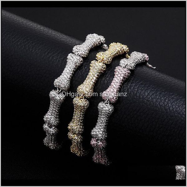 

tennis personalized design bone chain color gold bracelet for hip hop men and women diamond bracelets rvlqd zavlt, Golden;silver