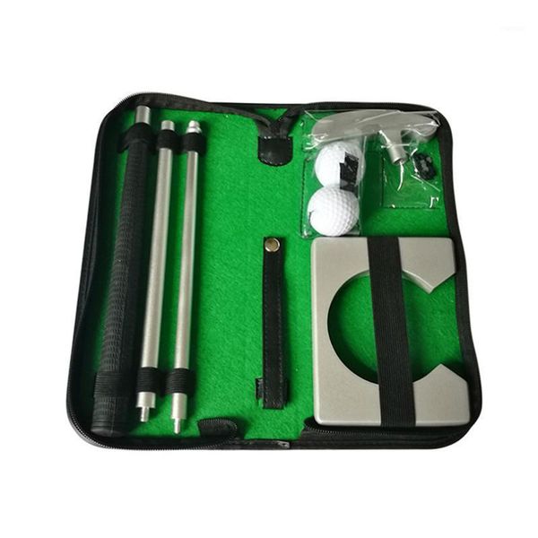 

pro sports golf putter trainer set indoor training equipment golfs ball holder aids tool with carry case complete of clubs1
