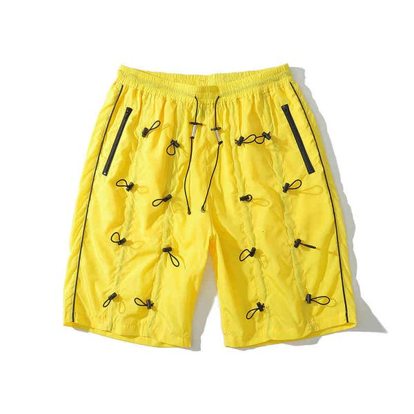 

men's shorts harajuku drawstring plied with the occasional loose water proofing will see men's elastic waistline shorts oversize b, White;black